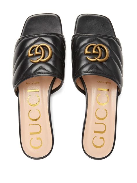 gucci slides double g|gucci marmont slides.